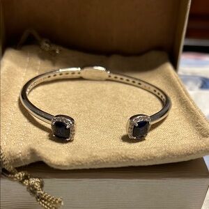 Silver and Sapphire Stone Bracelet